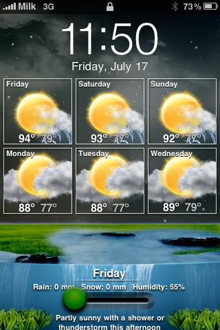 iphone 6-day animated weather widget lockscreen update. Weather Elemenents V3 animated