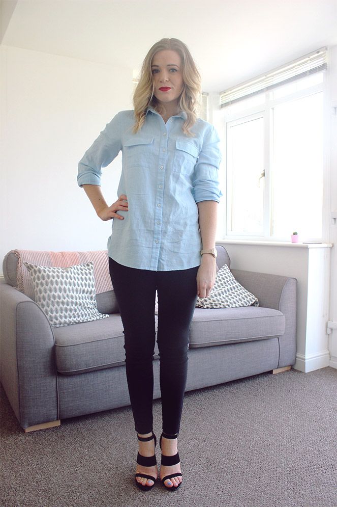 blue boyfriend shirt