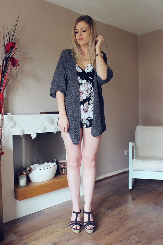 boohoo floral playsuit outfit