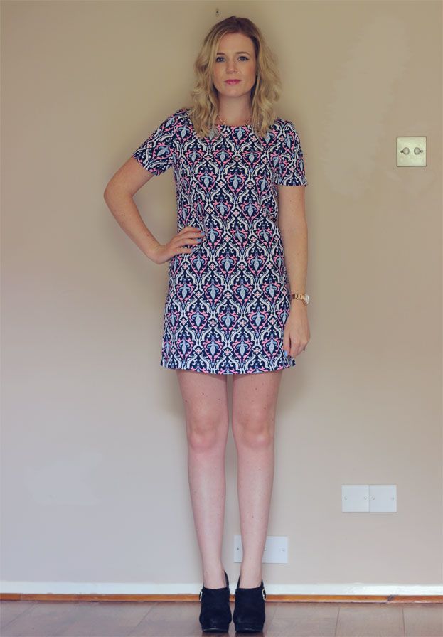 patterned shift dress