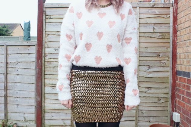 jumper and skirt