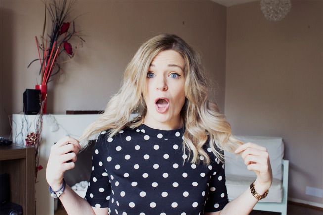shoulder length curled hair