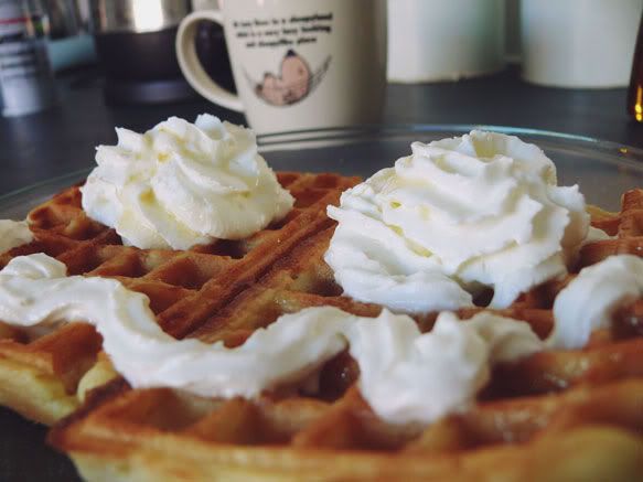 Waffles and syrup